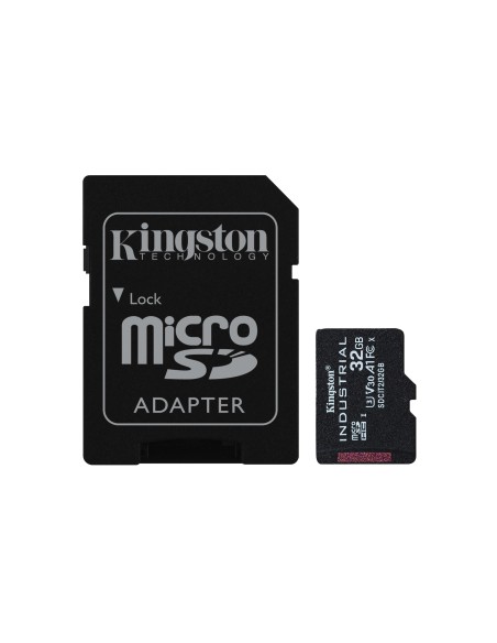 Kingston Technology Tarjeta 32GB microSDHC Industrial C10 A1 pSLC + adaptador SD