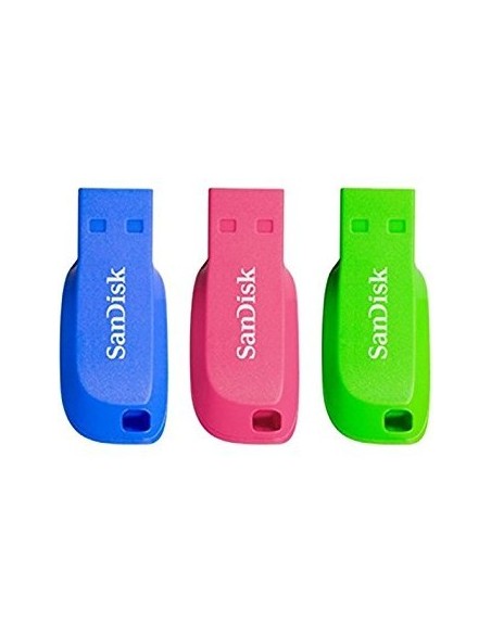 SanDisk Cruzer Blade 16GB unidad flash USB USB tipo A 2.0 Azul, Verde, Rosa