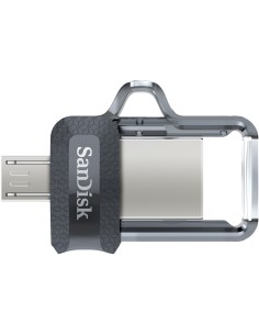 SanDisk Ultra Dual m3.0 unidad flash USB 64 GB USB Type-A   Micro-USB 3.2 Gen 1 (3.1 Gen 1) Negro, Plata, Transparente 2