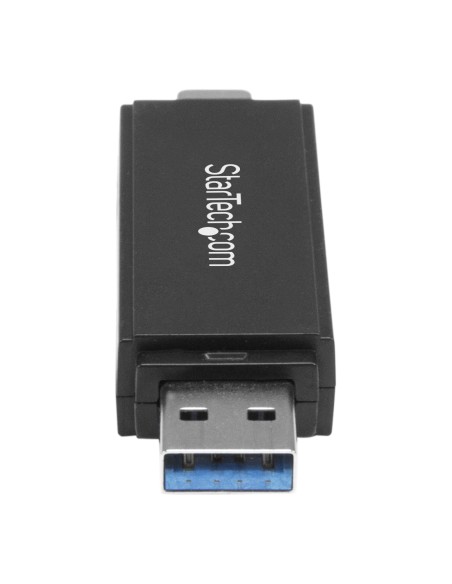 StarTech.com Lector Grabador USB 3.0 USB-C Tipo C y USB-A de Tarjetas de Memoria Flash SD Micro SD Alimentado por USB