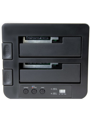 StarTech.com Duplicador Clonador Autónomo de Discos Duros o SSD SATA - Copiador de 2 Bahías - Base de Acoplamiento USB 3.1
