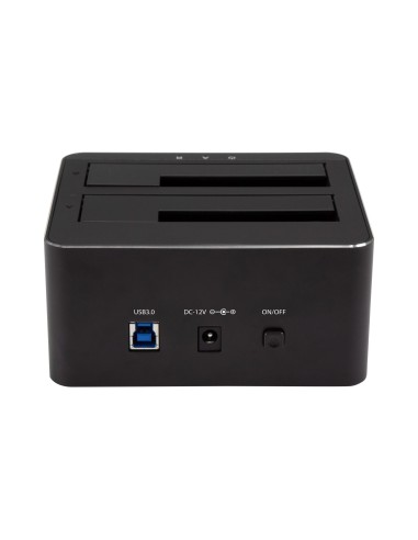 StarTech.com Docking Station USB 3.0 de 2 Bahías SATA de 2,5 o 3,5 Pulgadas para SSD o Disco Duro Base de Conexión para
