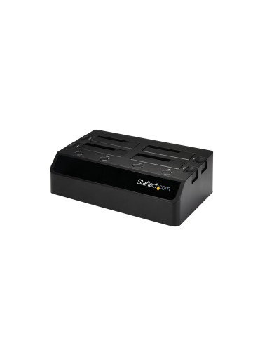 StarTech.com Base de Acoplamiento USB 3.0 de 4 Bahías SATA - Docking Station USB de Discos Duros o SSD SATA III de 2,5 3,5" -