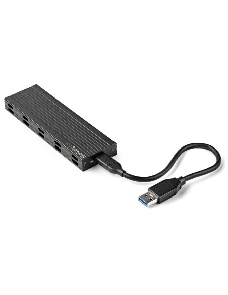 StarTech.com Caja Externa USB-C de 10Gbps a NVMe M.2 or SSD SATA M.2 - Carcasa de Aluminio Portátil para SSD NGFF M.2 PCIe SATA