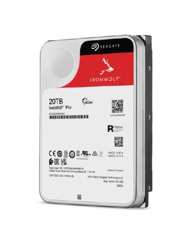 Seagate IronWolf Pro ST20000NT001 disco duro interno 20 TB 7200 RPM 256 MB 3.5"