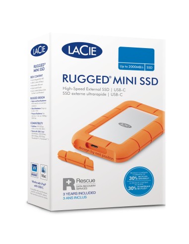 LaCie Rugged Mini disco duro externo 5 TB 3.2 Gen 1 (3.1 Gen 1) Naranja