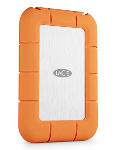 LaCie STND4000400 unidad externa de estado sólido Tecnología Thunderbolt (Rayo) 4 TB USB Tipo C USB4 Gen 3x2 Naranja, Acero