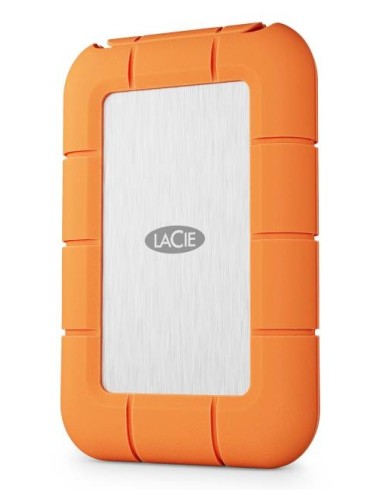 LaCie STND4000400 unidad externa de estado sólido Tecnología Thunderbolt (Rayo) 4 TB USB Tipo C USB4 Gen 3x2 Naranja, Acero