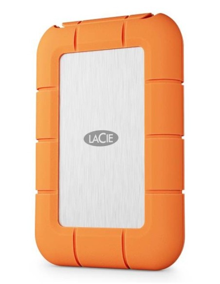 LaCie STND4000400 unidad externa de estado sólido Tecnología Thunderbolt (Rayo) 4 TB USB Tipo C USB4 Gen 3x2 Naranja, Acero