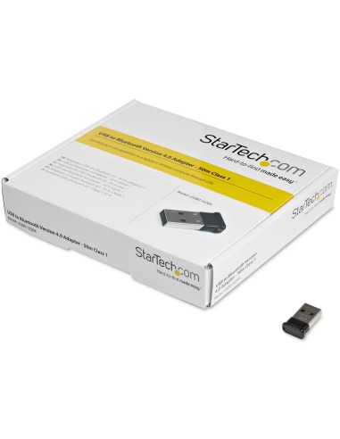 StarTech.com Micro Adaptador USB 2.0 Externo Bluetooth 4.0 EDR para Ordenador de Sobremesa o Portátil