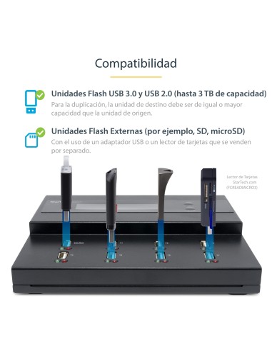 StarTech.com Clonador Autónomo 1 7 para Memorias USB - Copiador de Unidades de Memoria USB - Copia Sector por Sector de Sistema