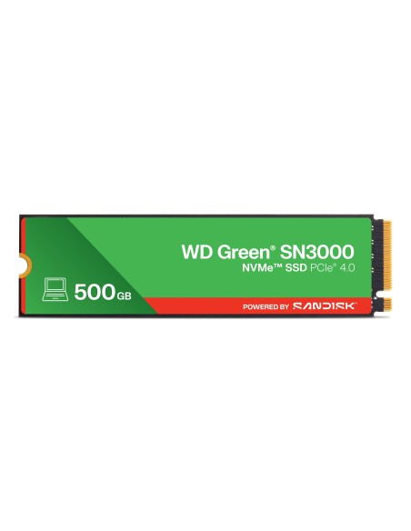 SanDisk Green WD SN3000 NVMe 500 GB M.2 PCI Express 4.0 QLC 3D NAND