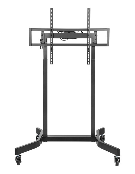 AISENS Soporte de suelo motorizado pro con ruedas para monitor TV 120kg de 55-100, Negro