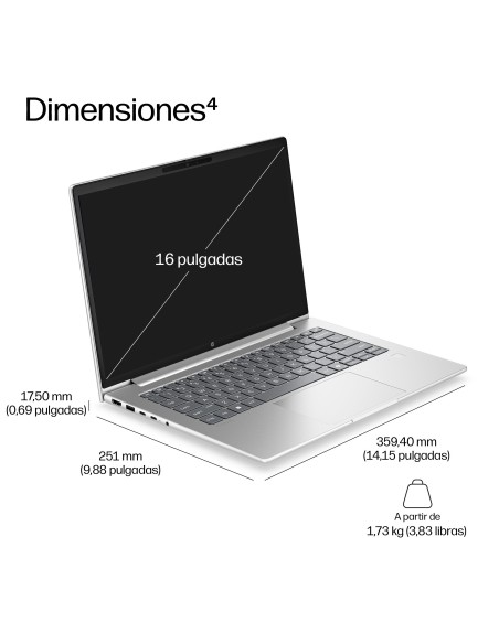 HP DU1C5AT ordenador portatil AMD Ryzen™ 5 220 Portátil 40,6 cm (16") WUXGA 16 GB LPDDR5x-SDRAM 512 GB SSD Wi-Fi 7 (802.11be)
