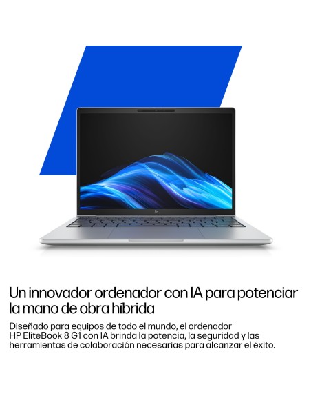 HP EliteBook 8 G1i Intel Core Ultra 5 225H Portátil 35,6 cm (14") WUXGA 16 GB DDR5-SDRAM 512 GB SSD Wi-Fi 7 (802.11be) Windows