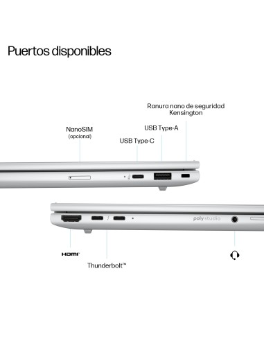 HP EliteBook 8 G1i Intel Core Ultra 5 225H Portátil 40,6 cm (16") WUXGA 16 GB DDR5-SDRAM 512 GB SSD Wi-Fi 7 (802.11be) Windows