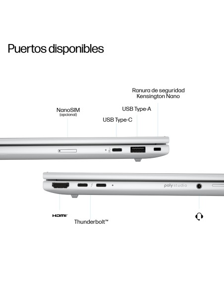 HP EliteBook 8 G1i Next Gen AI PC Wolf Pro Security Edition Copilot+ PC Intel Core Ultra 5 226V Portátil 35,6 cm (14") WUXGA 16