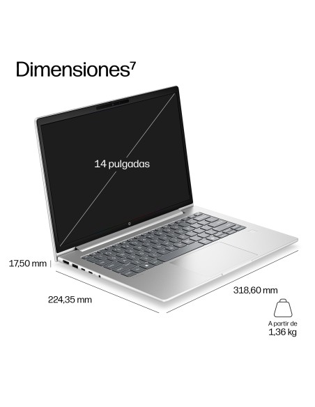 HP ProBook 4 G2i 14 inch Notebook AI PC Wolf Pro Security Edition Intel Core 7 350 Portátil 35,6 cm (14") WUXGA 32 GB