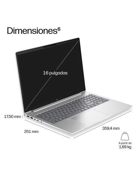 HP ProBook 4 G2i 16 inch Notebook AI PC Wolf Pro Security Edition Intel Core 7 350 Portátil 40,6 cm (16") WUXGA 16 GB