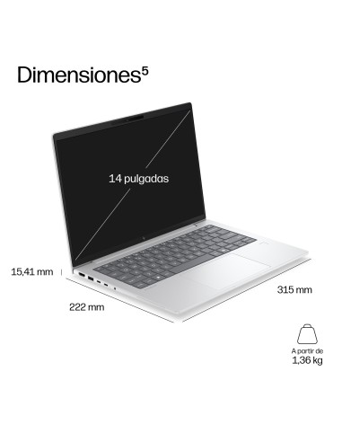 HP EliteBook 6 G2q 14 inch Notebook Next Gen AI PC Copilot+ PC Portátil 35,6 cm (14") WUXGA 16 GB LPDDR5x-SDRAM 512 GB SSD