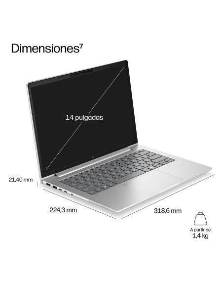 HP EliteBook 6 G2a 14 inch Notebook AI PC Wolf Pro Security Edition AMD Ryzen™ 5 230 Portátil 35,6 cm (14") WUXGA 16 GB