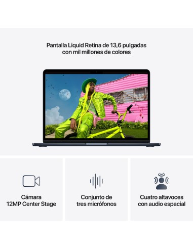Apple MacBook Air 13" M5 chip 10‑core CPU 10‑core GPU, 16GB, 1TB SSD - Medianoche