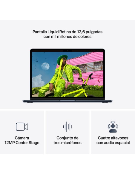 Apple MacBook Air 13" M5 chip 10‑core CPU 10‑core GPU, 16GB, 1TB SSD - Medianoche