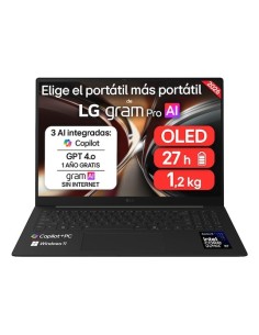 LG Gram Pro 16Z90U 16" Copilot+ PC Intel Core Ultra X7 358H Portátil 40,6 cm (16") WQXGA+ 32 GB LPDDR5x-SDRAM 512 GB SSD