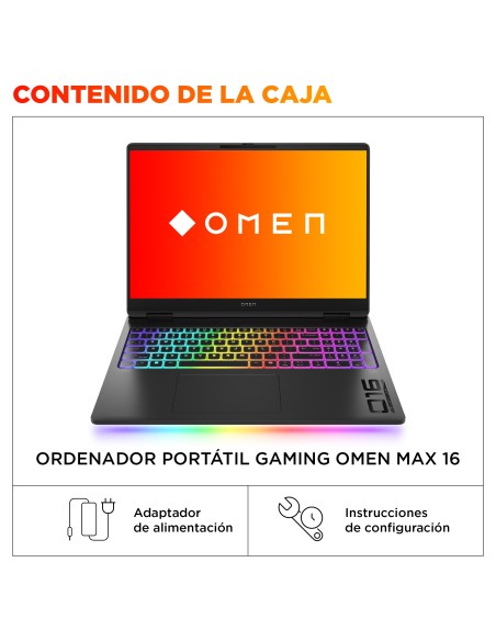HP OMEN MAX Gaming Laptop 16-ah0001ns Intel Core Ultra 9 275HX Portátil 40,6 cm (16") WQXGA 32 GB DDR5-SDRAM 1 TB SSD NVIDIA