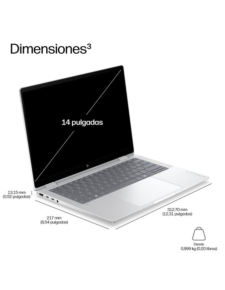 HP EliteBook X G2i 14 inch Notebook Next Gen AI PC Wolf Pro Security Edition Copilot+ PC Intel Core Ultra 5 325 Portátil 35,6
