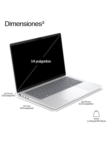 HP EliteBook X G2a 14 inch Notebook Next Gen AI PC Wolf Pro Security Edition Copilot+ PC AMD Ryzen AI 5 Portátil 35,6 cm (14")