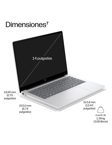 HP EliteBook 8 G2i 14 inch Notebook Next Gen AI PC Wolf Pro Security Edition Copilot+ PC Intel Core Ultra 5 325 Portátil 35,6