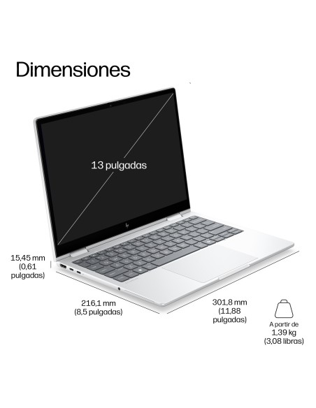 HP EliteBook 8 Flip G2i 13 inch Notebook Next Gen AI PC Wolf Pro Security Edition Copilot+ PC Intel Core Ultra 5 325 Portátil