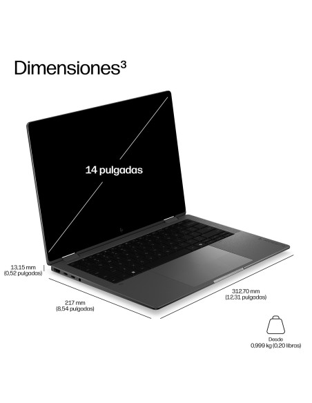 HP EliteBook X G2i 14 inch Notebook Next Gen AI PC Wolf Pro Security Edition Copilot+ PC Intel Core Ultra X7 358H Portátil 35,6