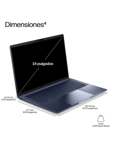 HP EliteBook X G2q 14 inch Notebook Next Gen AI PC Wolf Pro Security Edition Copilot+ PC Snapdragon X1P-42-100 Portátil 35,6 cm