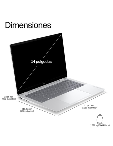 HP EliteBook X Flip G2i 14 inch Notebook Next Gen AI PC Wolf Pro Security Edition Copilot+ PC Intel Core Ultra 7 356H Híbrido