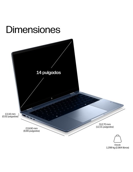 HP EBX FLIP G2I AI U7-356H 32GB 1T LTE Copilot+ PC Intel Core Ultra 7 Híbrido (2-en-1) 35,6 cm (14") Pantalla táctil 3K