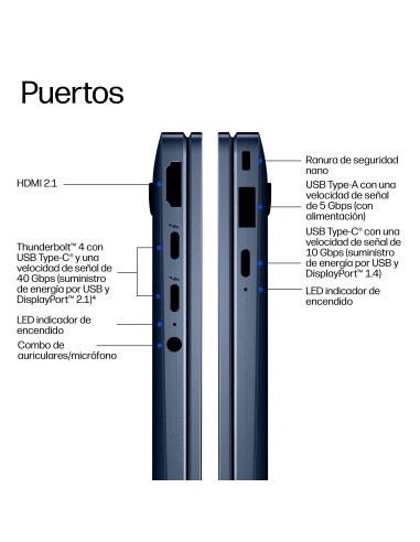 HP EBX FLIP G2I AI U7-356H 32GB 1T LTE Copilot+ PC Intel Core Ultra 7 Híbrido (2-en-1) 35,6 cm (14") Pantalla táctil 3K