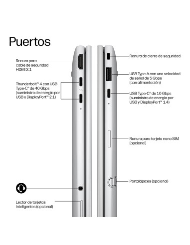 HP EliteBook 8 Flip G2i 13 inch Notebook Next Gen AI PC Wolf Pro Security Edition Copilot+ PC Intel Core Ultra 7 Portátil 33,8