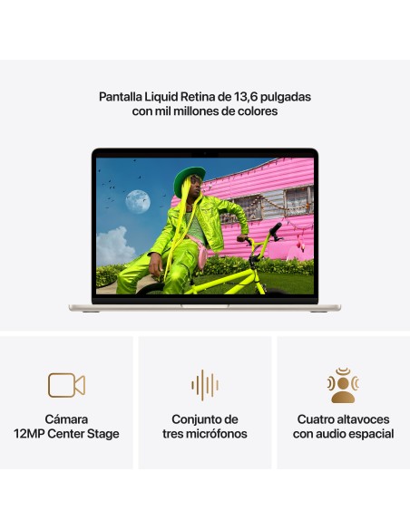 Apple MacBook Air 13" M5 chip 10‑core CPU 10‑core GPU, 16GB, 1TB SSD - Blanco estrella