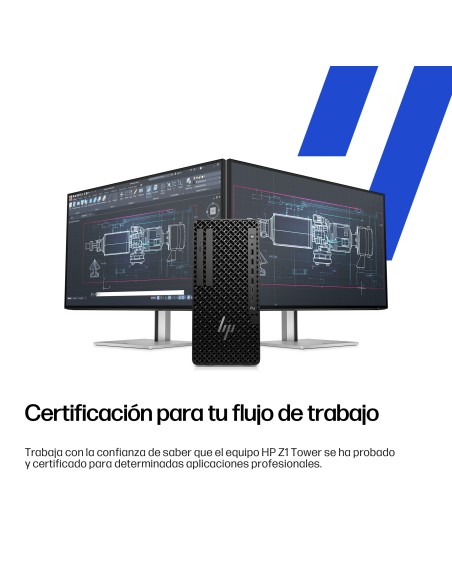 HP Z1 Tower G1i Intel Core Ultra 7 265 16 GB DDR5-SDRAM 512 GB SSD Windows 11 Pro Torre Puesto de trabajo AI Workstation, AI PC
