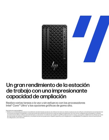 HP Z1 Tower G1i Intel Core Ultra 7 265 16 GB DDR5-SDRAM 512 GB SSD Windows 11 Pro Torre Puesto de trabajo AI Workstation, AI PC