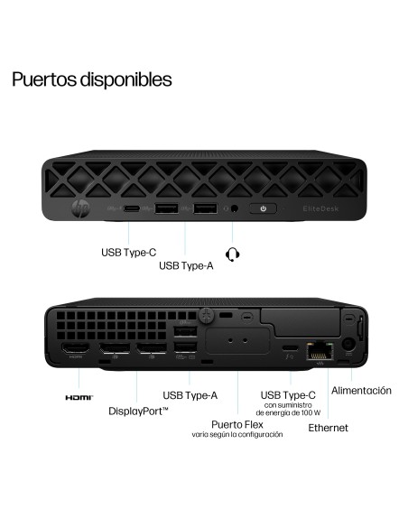 HP EliteDesk 8 Mini G1i Desktop AI PC Intel Core Ultra 5 235 16 GB DDR5-SDRAM 512 GB SSD Windows 11 Pro Mini PC