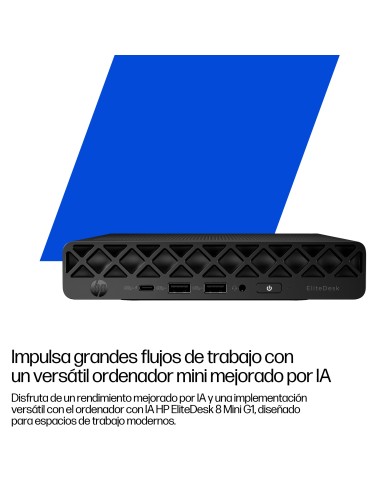HP EliteDesk 8 Mini G1i Desktop AI PC Intel Core Ultra 5 235 16 GB DDR5-SDRAM 512 GB SSD Windows 11 Pro Mini PC