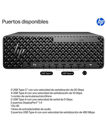 HP None Intel Core Ultra 7 265 32 GB DDR5-SDRAM 1 TB SSD Windows 11 Pro SFF Puesto de trabajo AI Workstation, AI PC Negro