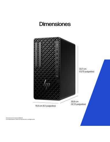HP None Intel Core Ultra 7 265 32 GB DDR5-SDRAM 1 TB SSD NVIDIA GeForce RTX 5060 Windows 11 Pro Torre Puesto de trabajo AI