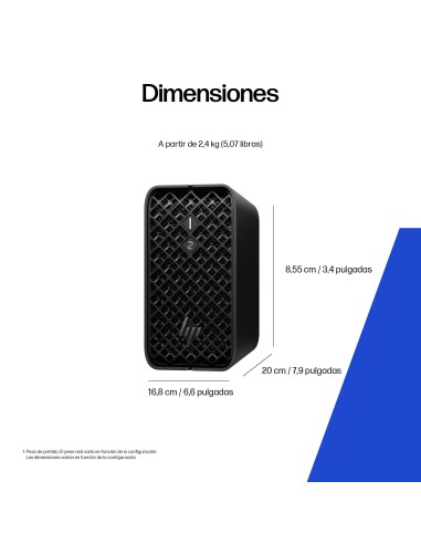 HP None Copilot+ PC AMD Ryzen AI Max PRO 390 32 GB LPDDR5x-SDRAM 1 TB SSD Windows 11 Pro Mini PC Puesto de trabajo AI