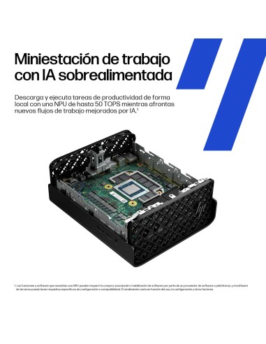 HP None Copilot+ PC AMD Ryzen AI Max PRO 390 32 GB LPDDR5x-SDRAM 1 TB SSD Windows 11 Pro Mini PC Puesto de trabajo AI