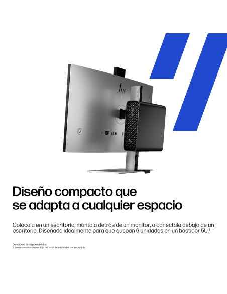 HP None Intel Core Ultra 7 265 32 GB DDR5-SDRAM 1 TB SSD Windows 11 Pro Mini PC Puesto de trabajo AI Workstation, AI PC Negro