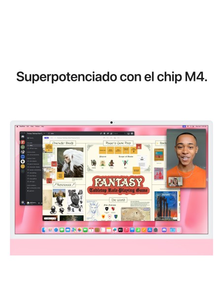 Apple iMac Apple M M4 59,7 cm (23.5") 4480 x 2520 Pixeles PC todo en uno 16 GB 512 GB SSD macOS Sequoia Wi-Fi 6E (802.11ax) Rosa
